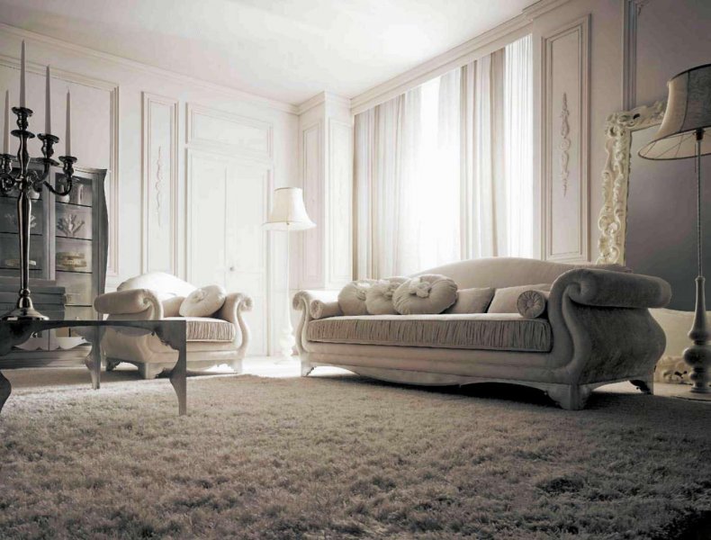 Классическая гостиная, полностью обставленная мебелью от Giusti Portos