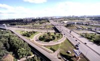 Нижняя часть путепровода на Ленинградском шоссе практически восстановлена